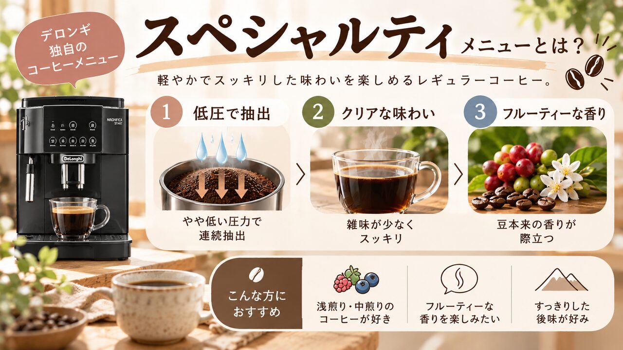デロンギのスペシャルティメニューとは