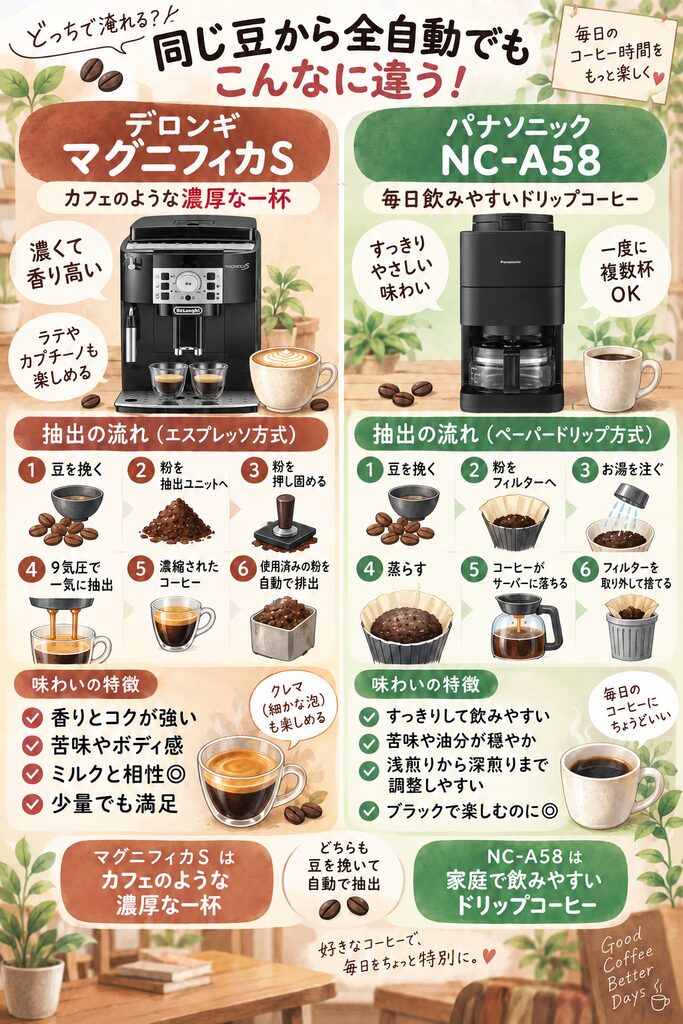 抽出方式:エスプレッソとペーパードリップの違いを詳しく解説