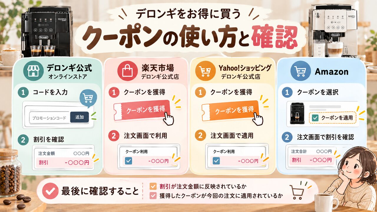 クーポンコードが適用されない・エラーが出るときの原因
