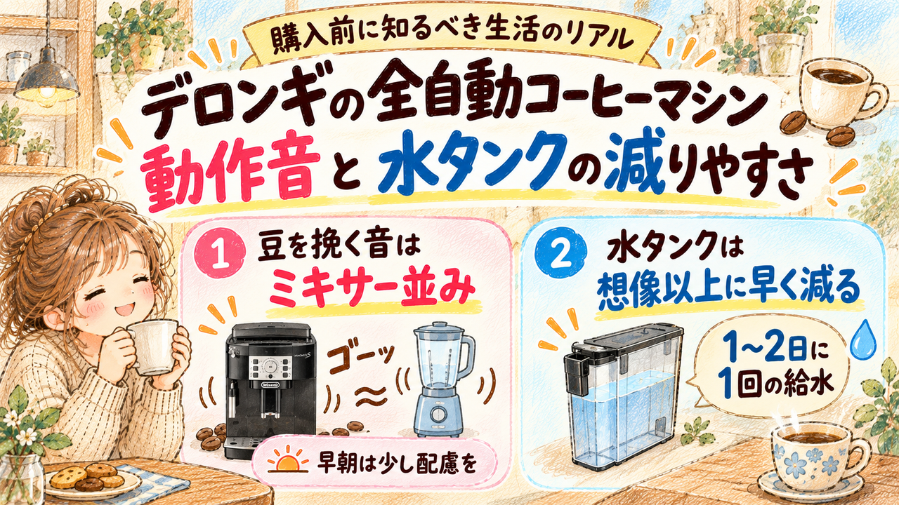 【購入前に知るべき生活のリアル】動作音と水タンクの減りやすさ
